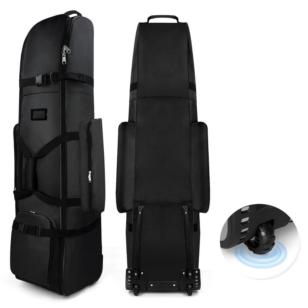 Padded golf travel bag with wheels — OEM reference sample
